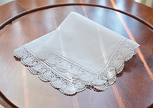 Classic Hemstitch Handkerchief. Extra Irish Fine Hemstitching.